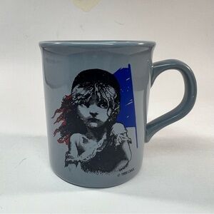 Vintage Les Miserables 1986 CMOL Gray Coffee Mug Cup Made In England